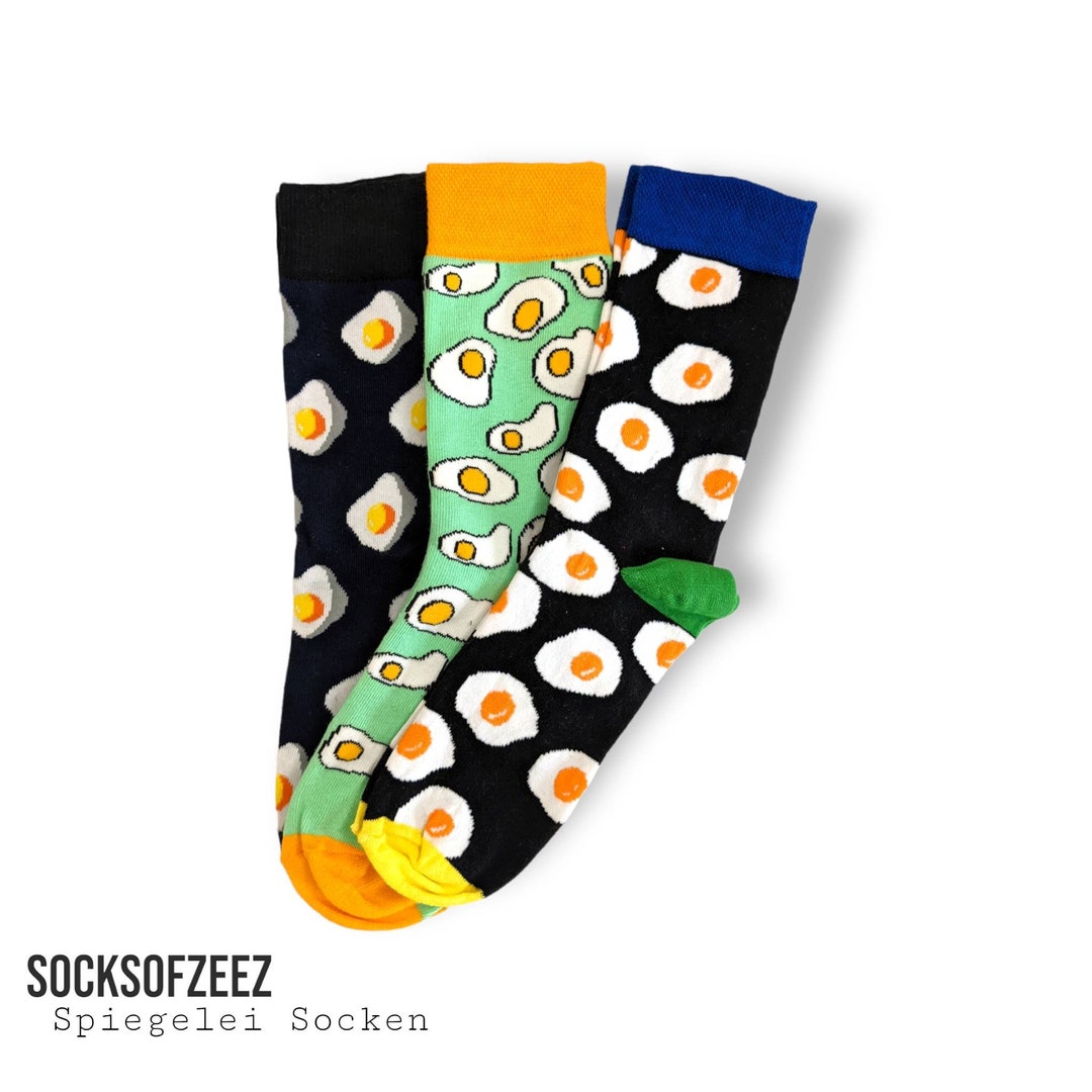 Colorful Fried Egg Socks Etsy