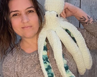 Crochet Octopus Plushie | Amigurumi Stuffed Cephalopod | Ocean Nursery Decor