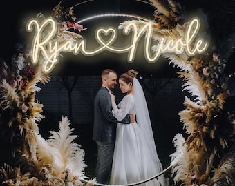 Custom Wedding Neon Sign, Wedding Neon Sign Name, Neon Sign Battery Operated, Wedding Neon Sign Personalized Gifts, Wedding Decor, Led Signs