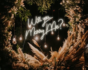 Will You Marry Me? Neon Signs Proposal Neon Sign Engagement Wedding Neon Sign Valentine&#39;s Day Decor Party, Neon Sign Battery Powered
