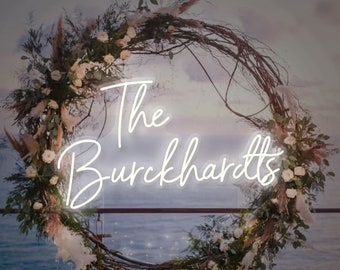 Wedding Neon Sign Custom/ Wedding Neon Sign Battery Operated /Last Name Neon Sign/ Custom Neon Sign/ Wedding Decor/ Led Signs