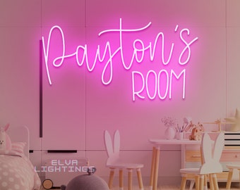 Nombre personalizado Letrero de neón para niños, letrero de neón Dormitorio letrero de neón Decoración de dormitorio personalizado Decoración de habitaciones para niños Decoración del hogar Regalos personalizados para bebés