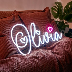 Neon Sign Custom Name, Custom Neon Sign Battery Operated, Home Decor Wall Decor,Neon Sign Custom, Personalized Gifts for Kids,Christmas gift