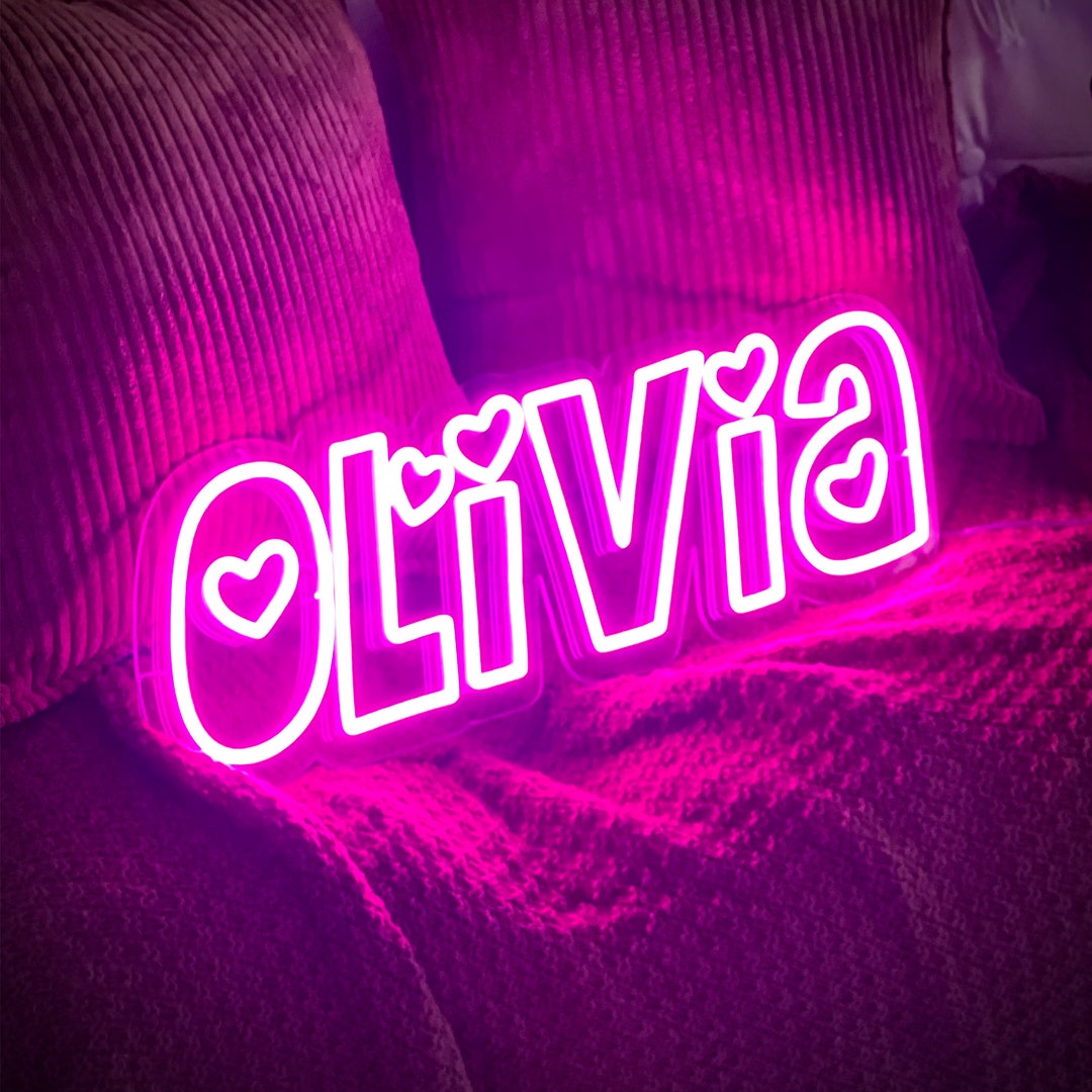 Neon Sign Custom Name Custom Neon Sign Battery Operated Home - Etsy