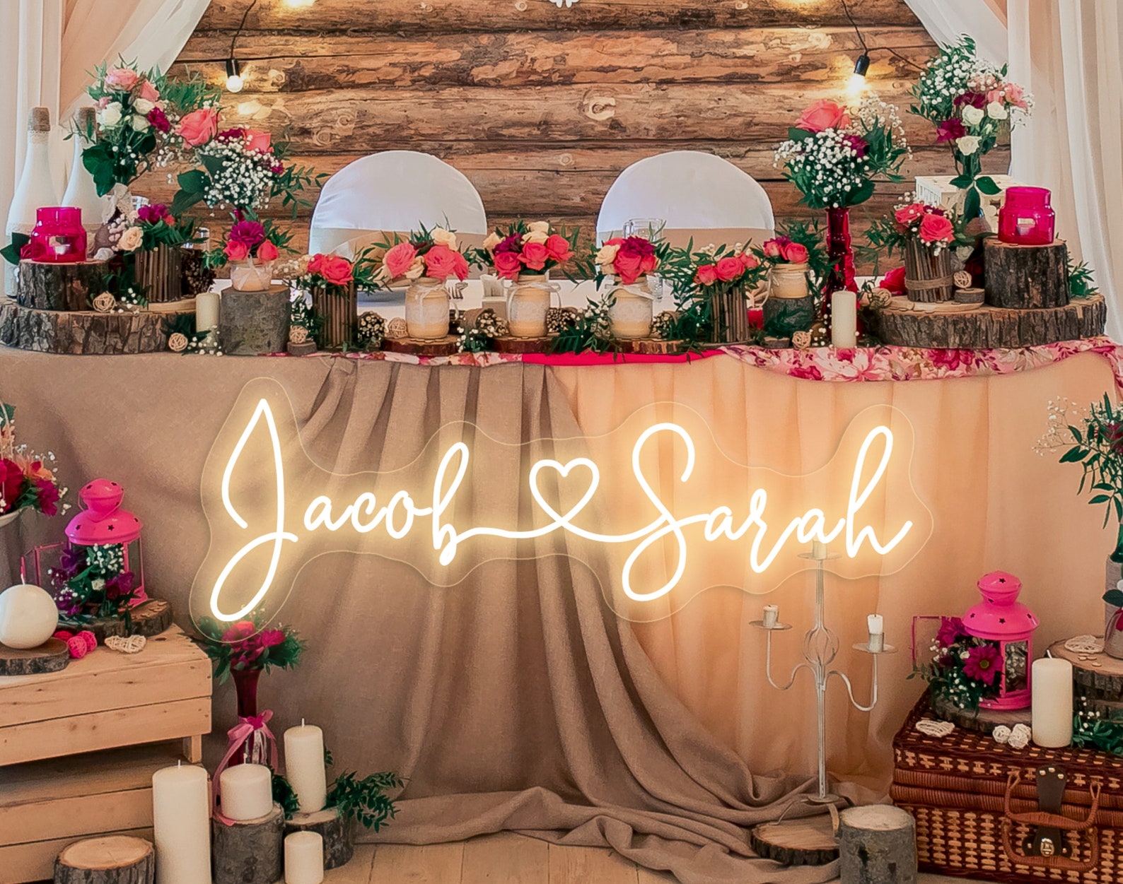 Image of First Names Wedding Neon Sign