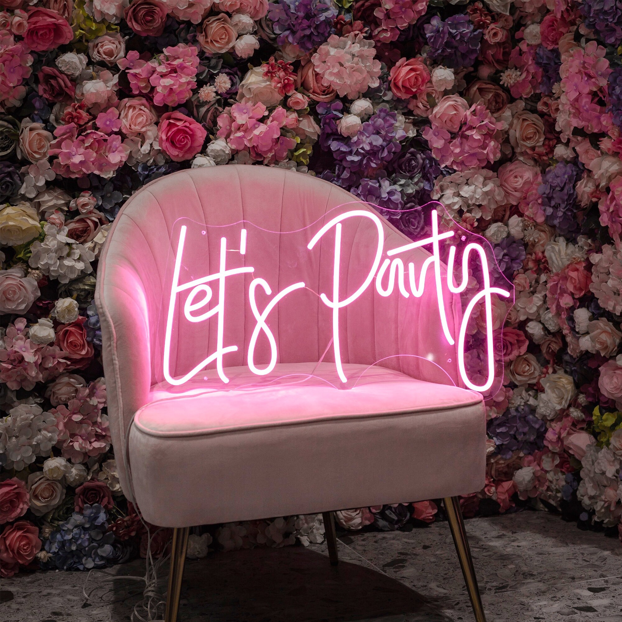 Led Perspex Sign Party Let's Party Neon Sign, Custom Neon Sign, Party Decor, Neon Decorations ...