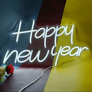 Custom Neon Sign/Happy New Year Neon Sign/Neon Light Sign For Wall/Custom Wedding Bedroom Logo Neon Sign/Funky Neon Sign