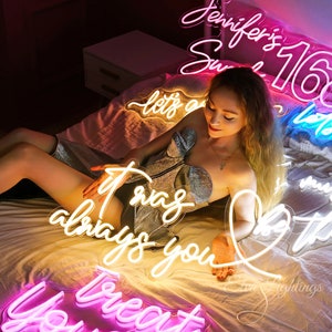 Custom Neon Sign Personalized/ Neon Light Sign For Wall/ Custom Wedding Bedroom Logo Neon Sign/ Funky Neon Sign/ Neon Sign Art