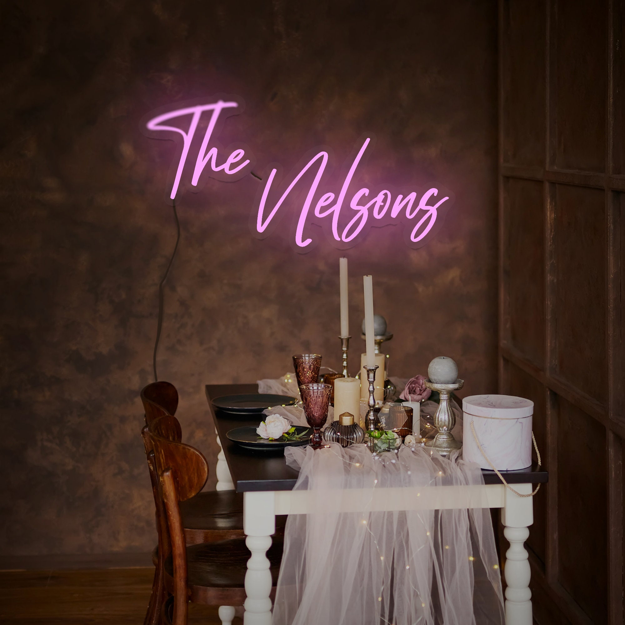 Last Name Sign Neon Light Sign Last Name Personalized Neon Etsy