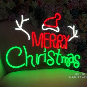 Merry Christmas Neon Sign, Christmas Led Sign Custom Neon Sign, Customizable Neon Sign, Neon Sign, Neon Sign Bedroom, Neon Party Sign