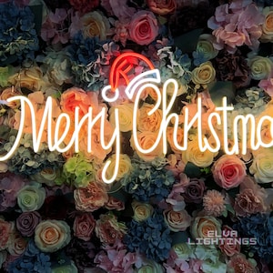 Merry Christmas Neon Sign, Christmas Led Sign Custom Neon Sign, Customizable Neon Sign, Neon Sign, Neon Sign Bedroom, Neon Party Sign