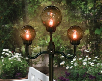 Bronze Colored - 3 Globe Lamp For The Patio, Yard, Dock.