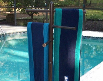 Aqua Personalised Embroidered Hot Tub Towel