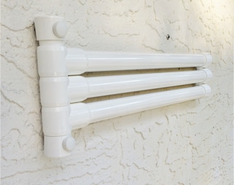 Towel Holder - Wall Mount - White - For Pool, Patio, Hot Tub, Yard, Bathroom, or Dock