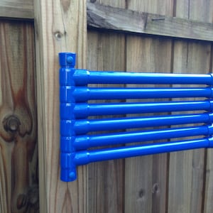 Towel Holder - Wall Mount - Aqua Blue - For Pool, Patio, Hot Tub, Yard, Bathroom, or Dock
