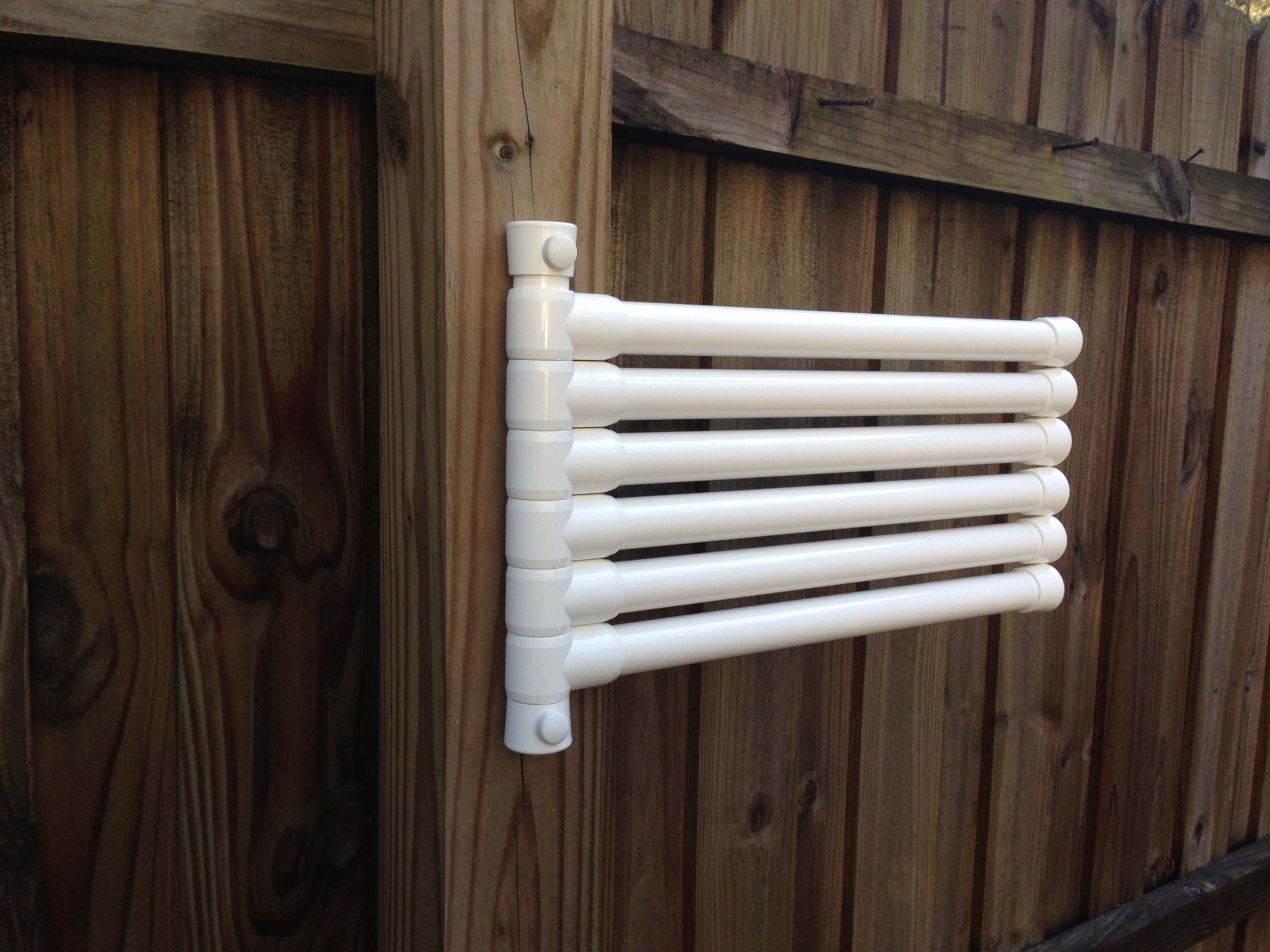 Towel Holder - Wall Mount - White - For Pool, Patio, Hot Tub, Yard, B…