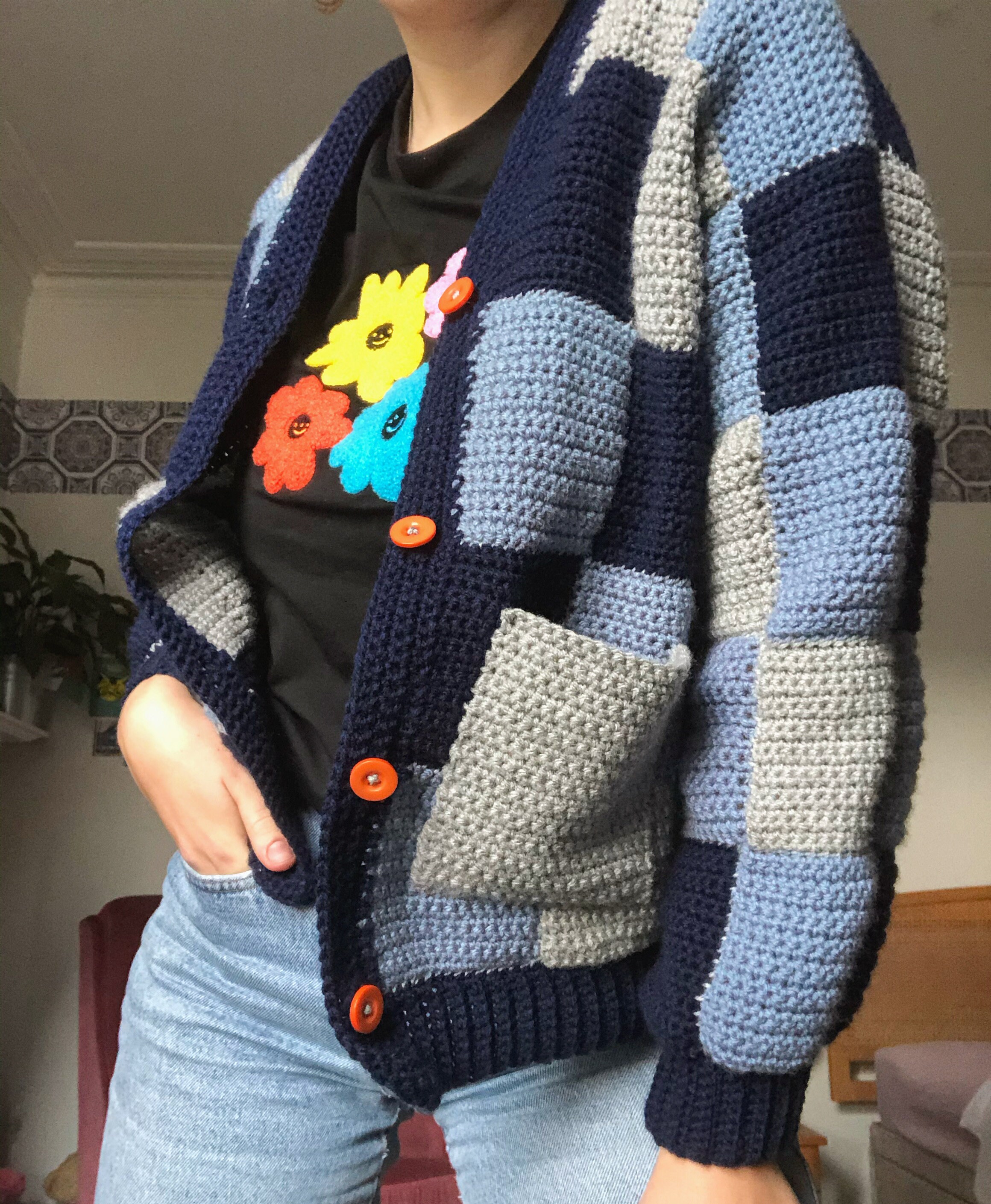 かぎ針編みのパッチワークカーディガンのパターン - Etsy 日本 かぎ針編みのパッチワークカーディガンのパターン - Etsy 日本