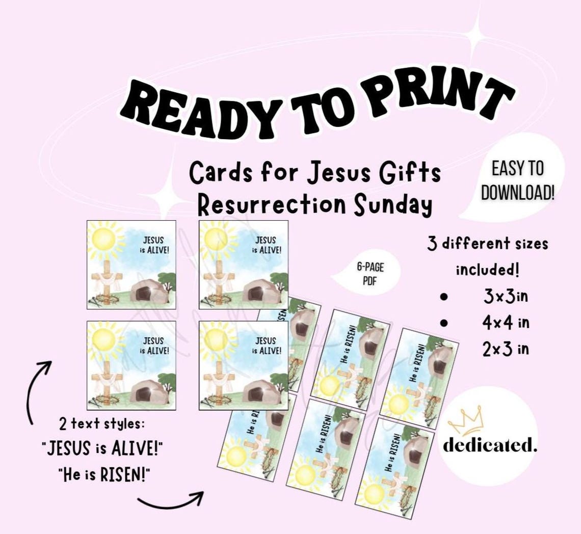DIY Printable Cards for Jesus Christ Easter 