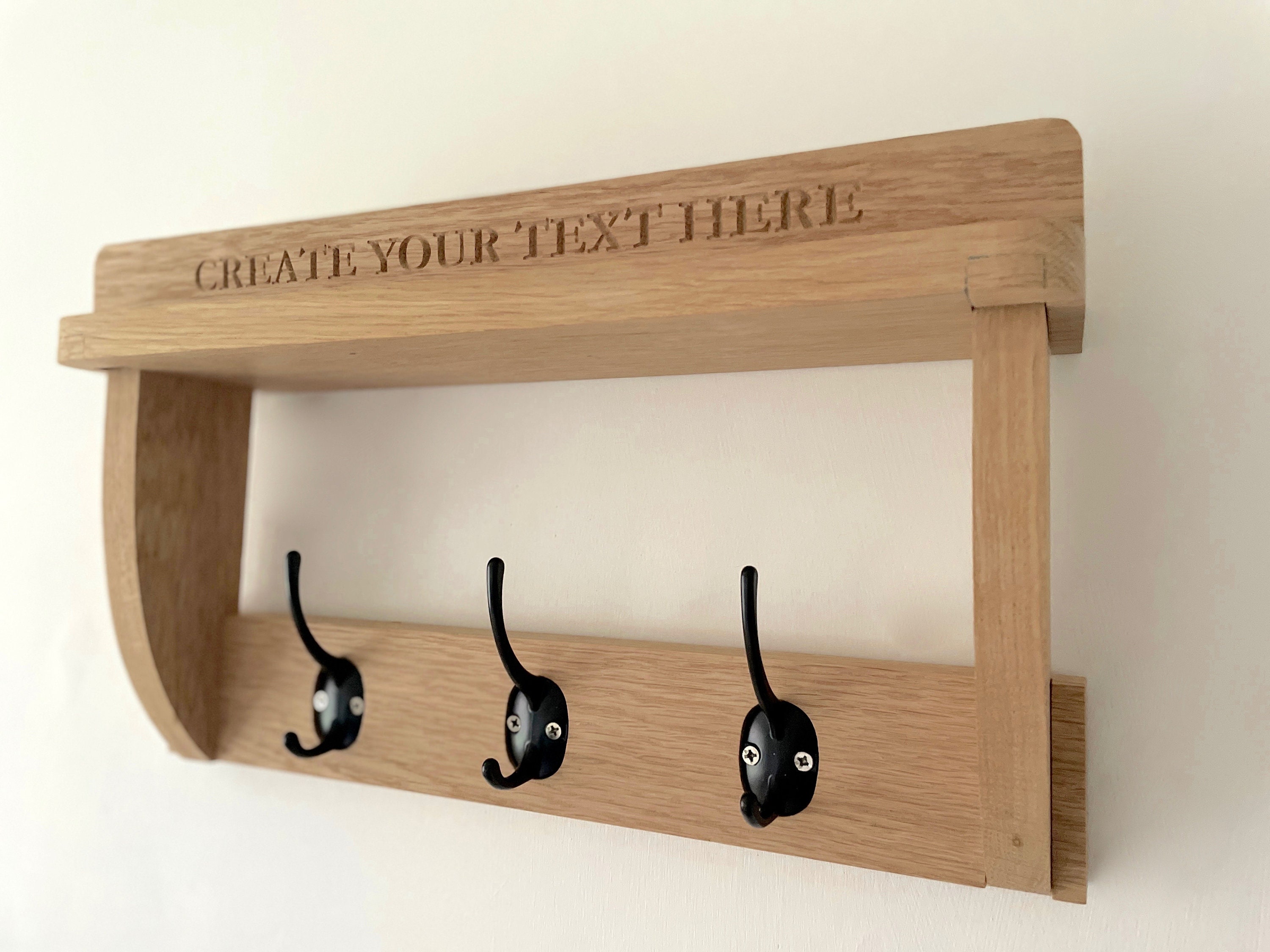 Oak coat rack solid wood finished to a high standard Etsy