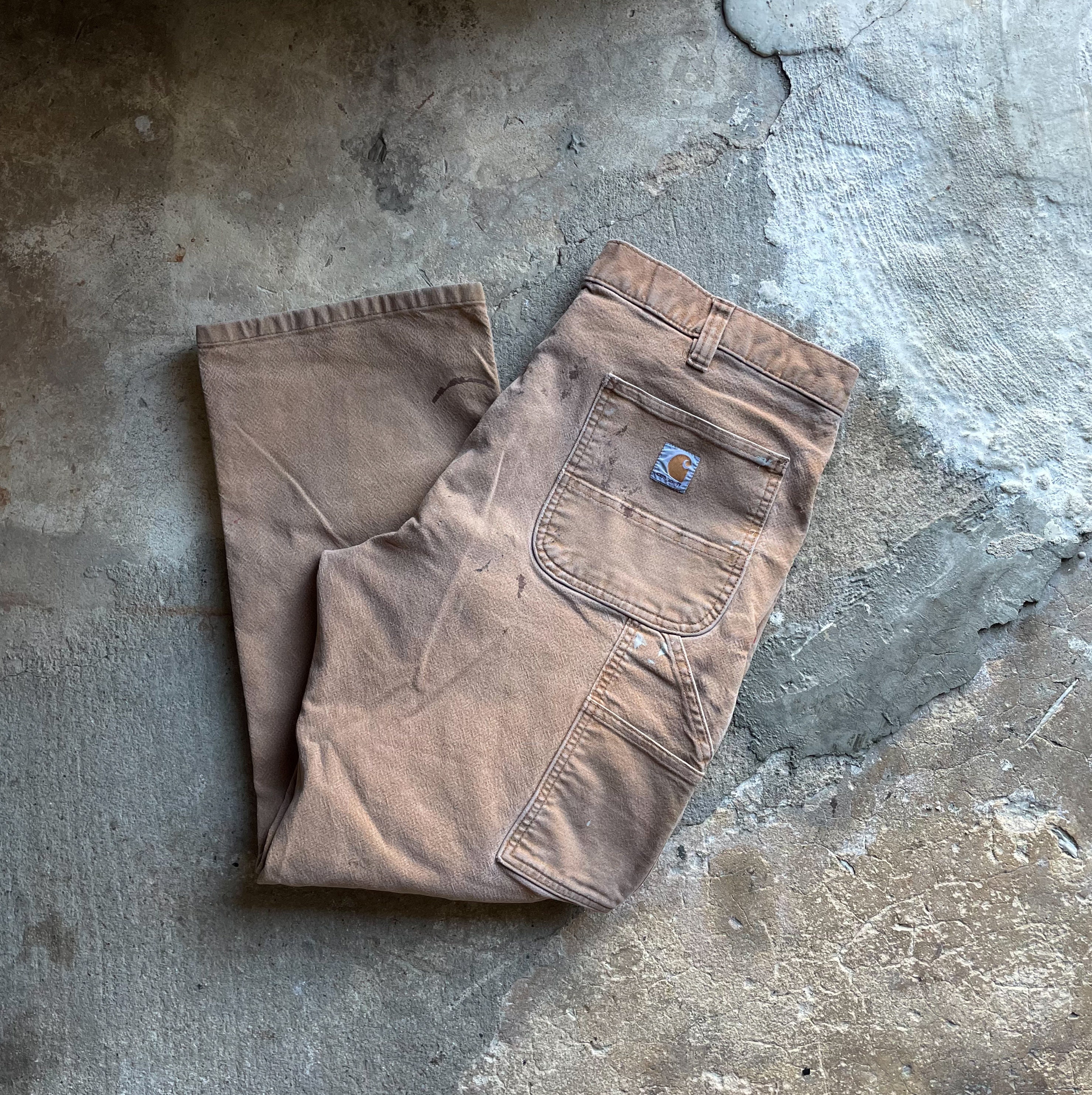 Vintage 90s Carhartt Double Knee Jeans Size 38 X 30 / Carpenter Pants /  Distressed Carhartt / Relaxed Fit -  Canada