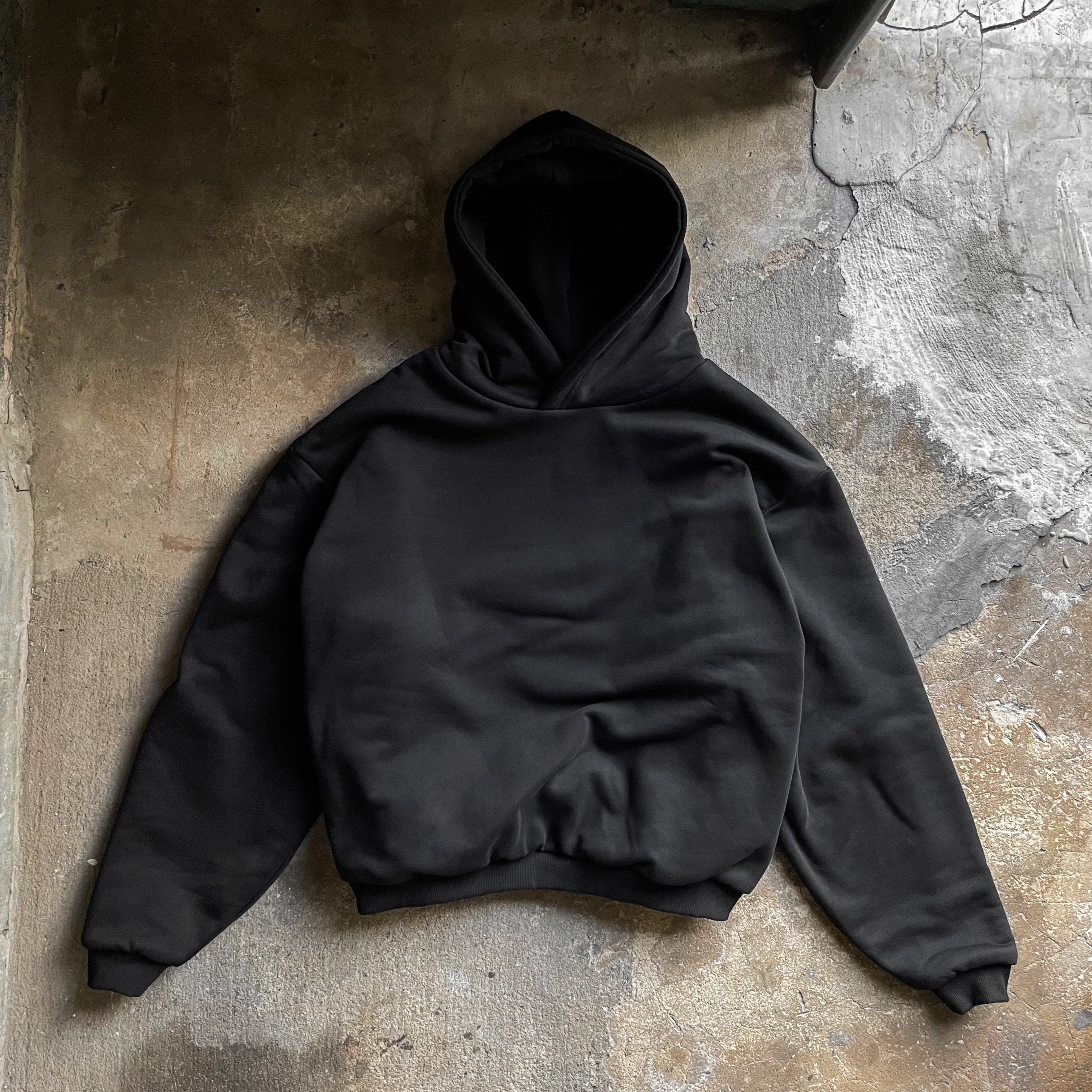 Double Layer Hoodie - Black