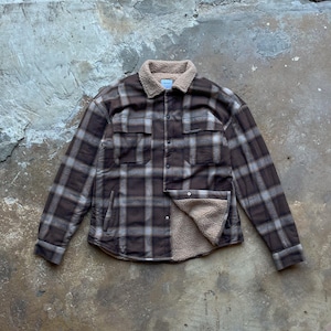 Sherpa Lined Plaid Shacket / over shirt