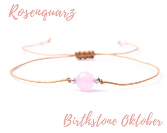 ROSENQUARZ Birthstone October - Bracelet delicate & minimalist bracelet for women - Wedding Jewellery