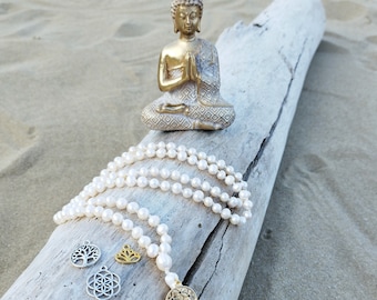 PEARL LOVE - Freshwater Pearl Necklace & 108 Pearl Mala