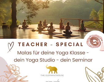 Handgefertigte MALAS für deine  YOGAKLASSE/ RETREAT -  individuell gestaltet - Malakette - Meditationskette für Yoginis