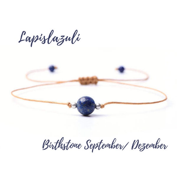 Lapislazuli Bracelet - Geburtsstein September - Zartes Armband