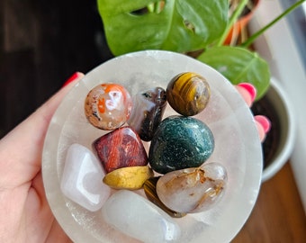 Selenite charging bowl // Crystal cleansing dish