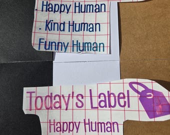 Large Holographic Statement Sticker, Today's Label Positive Affirmation Decal, 15x12cm Waterproof Vinyl