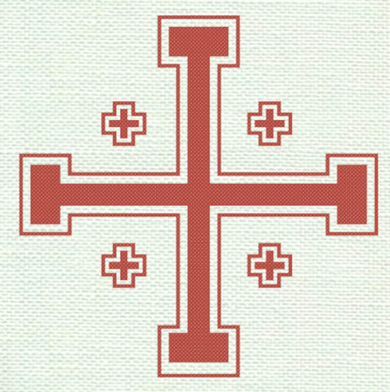 Jerusalem Cross Cross Stitch Pattern Pdf embroidery Etsy