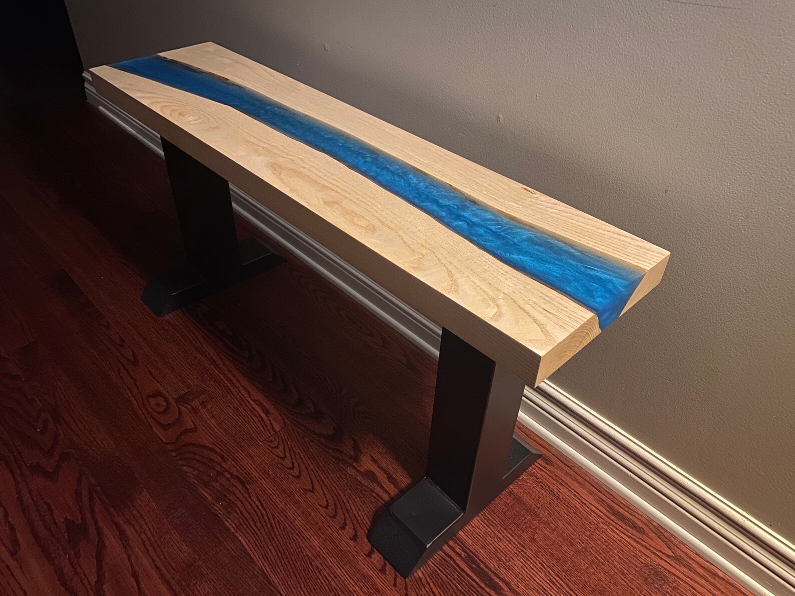 Epoxy River bench Etsy