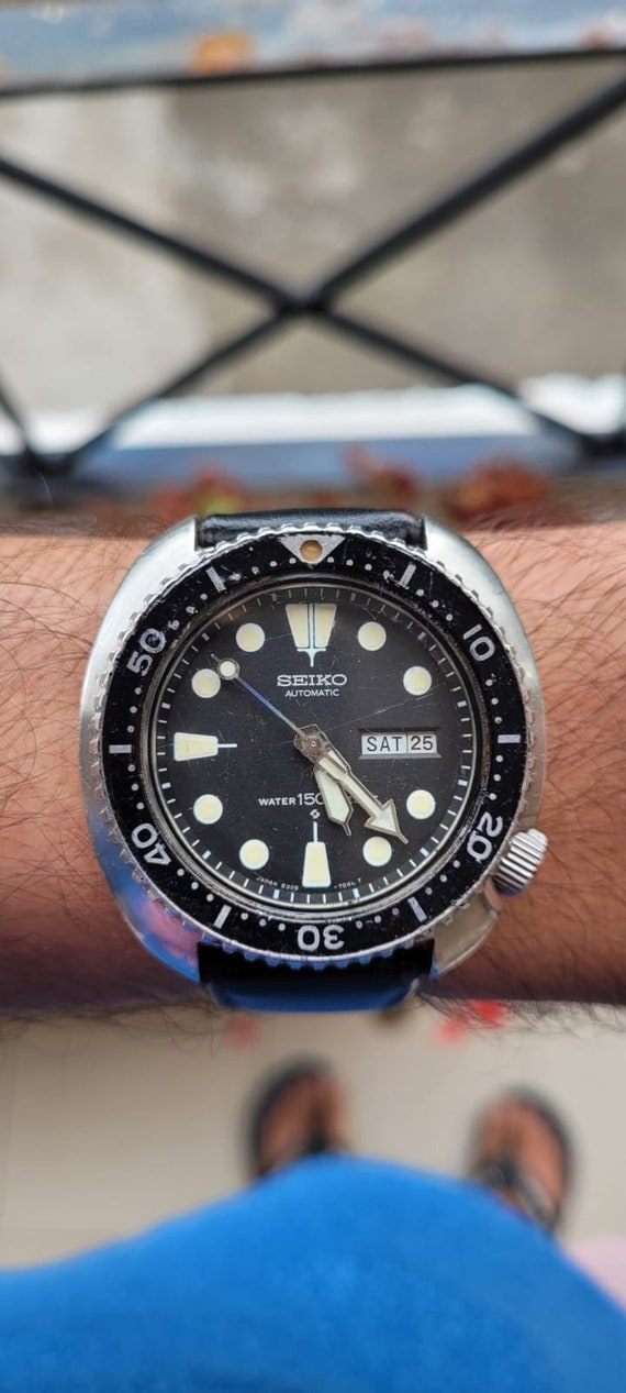 Huge Seiko Turtle Submariner Shark Mesh Automatic Day/Date Diver