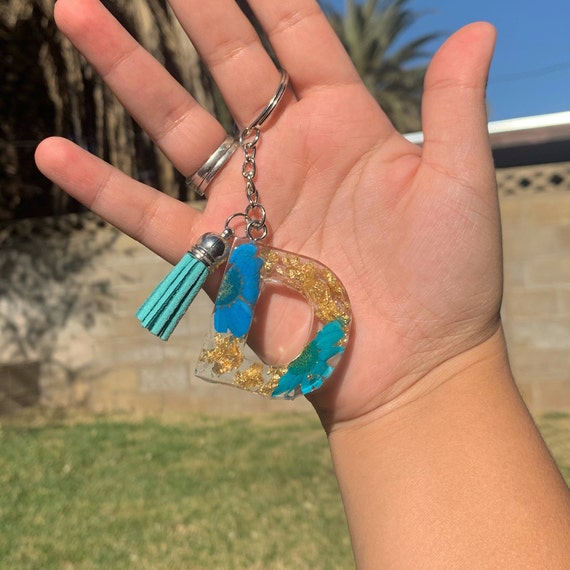 Floral Resin Keychain