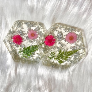 Floral Resin Coaster Sets