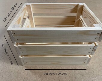 Wooden Crate Large Nesting Boxe Home décor Wooden room art Deep wood crate Craftsmanship Farmer gift Modern Indoor decor Farmhouse decor