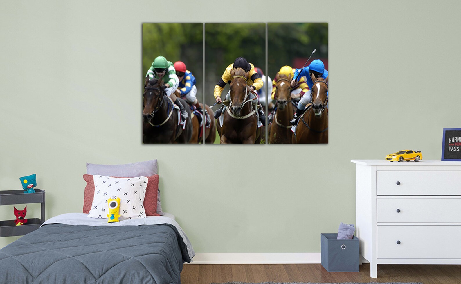 Horse racing print Jockey canvas Horse riding décor Horses Etsy