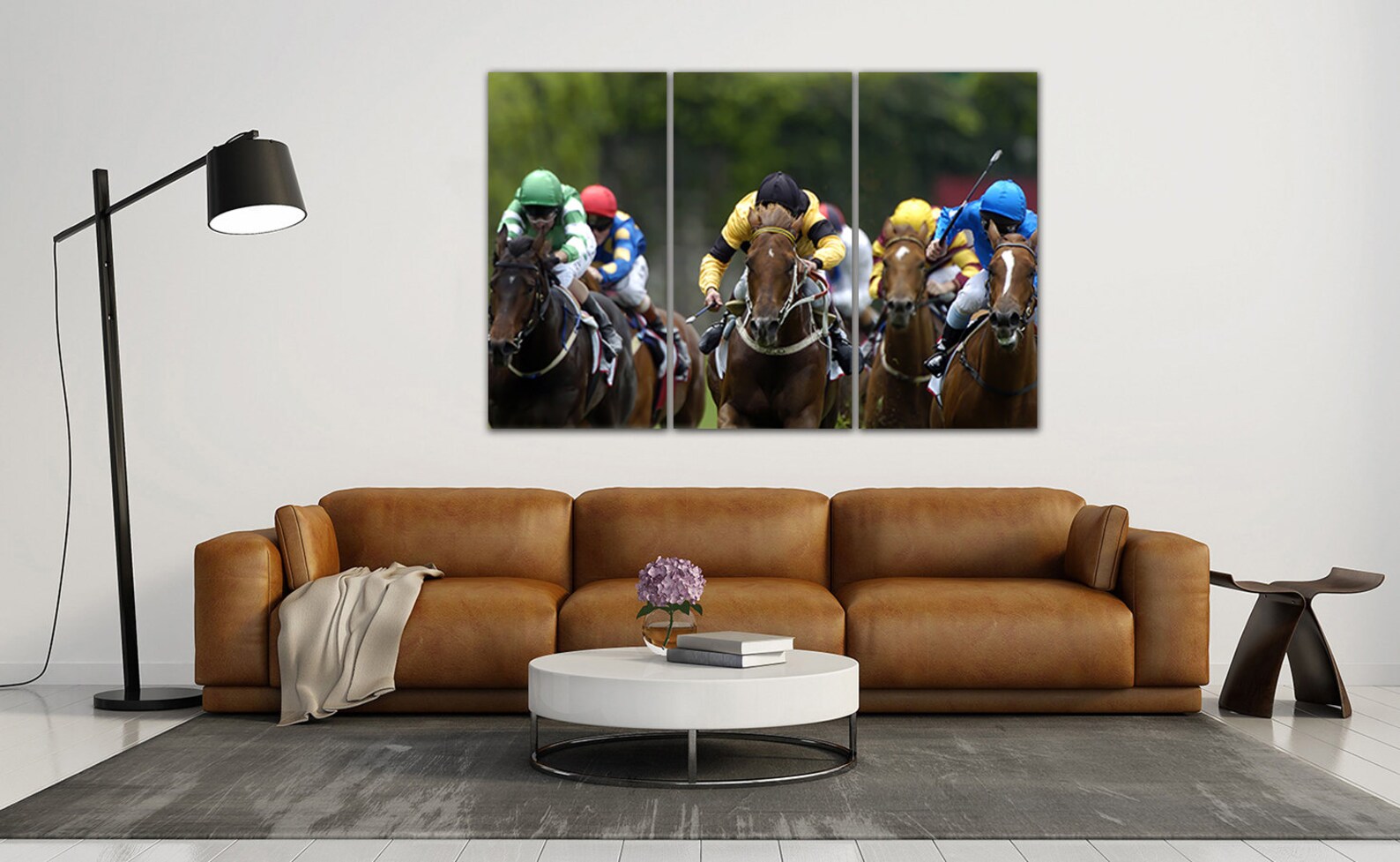 Horse racing print Jockey canvas Horse riding décor Horses Etsy