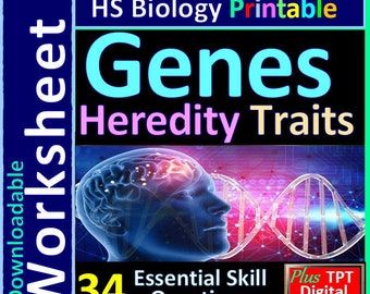 Genetics: Heredity Genes Chromosomes Living Environment Regents Biology Essential Skills Worksheet with Answer Key (Homework, Test, Review)