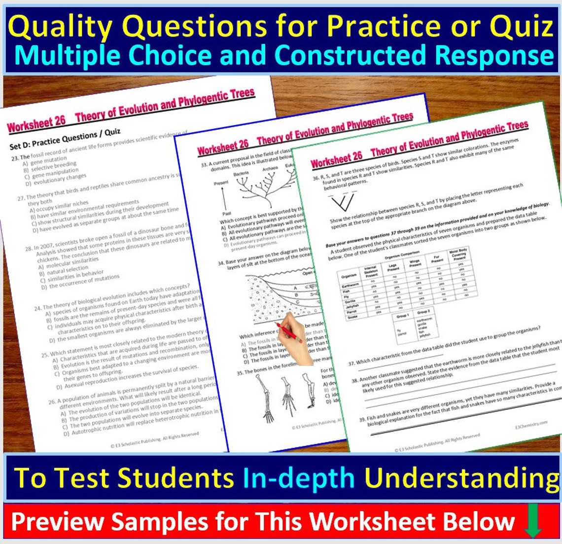 the theory of evolution states that living environment regents