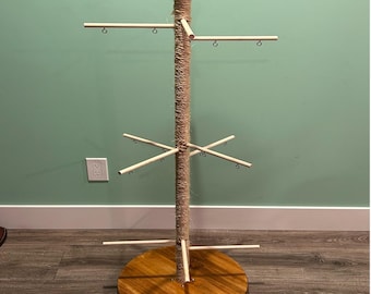 Soporte de madera para loros y pájaros