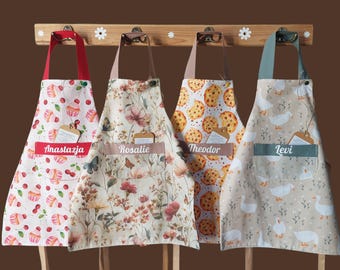 Gepersonaliseerde katoenen kinderschort – Bak- en knutselcadeau