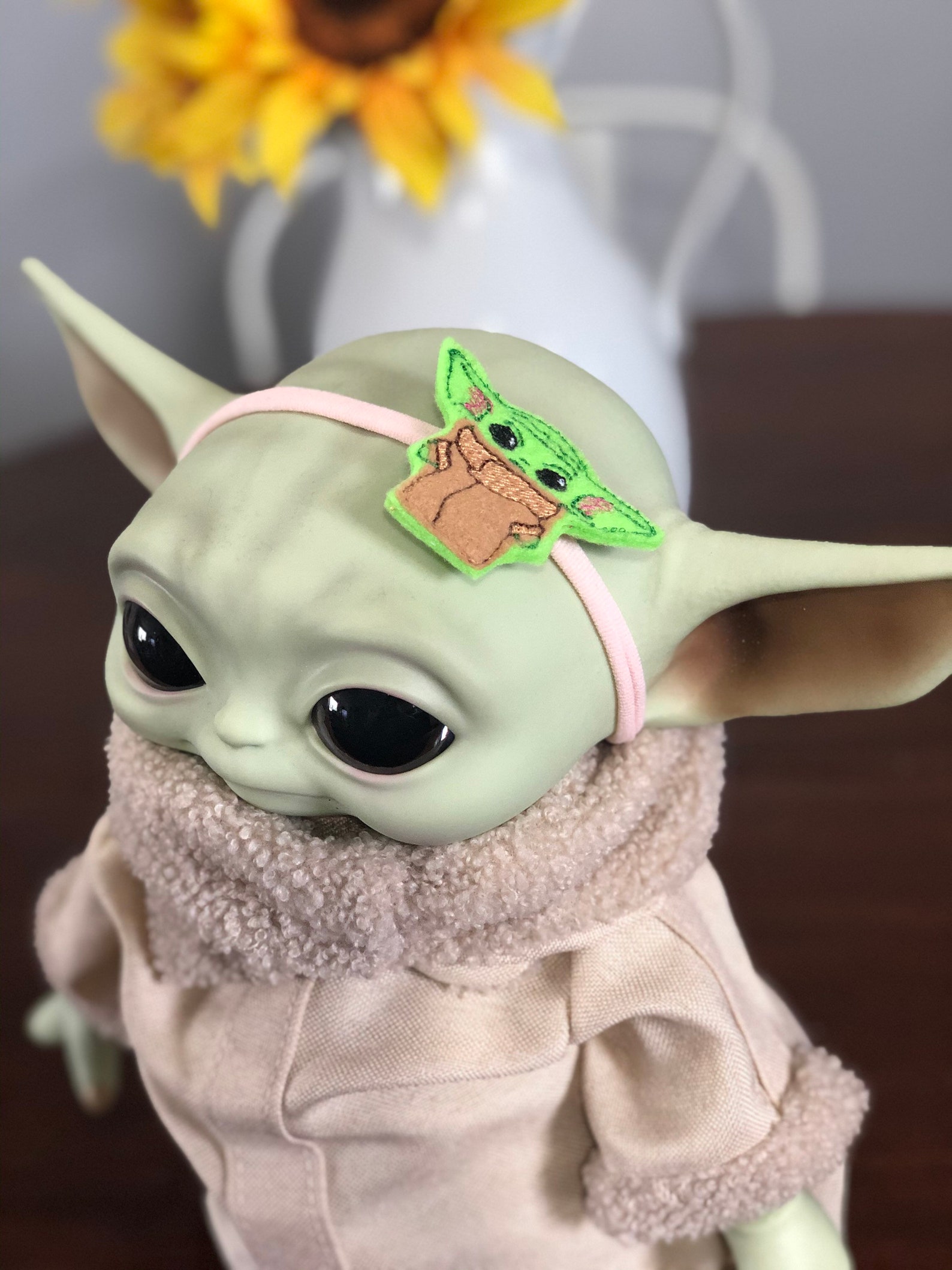 The Child Nylon Headband Grogu Headband Baby Yoda Feltie Etsy
