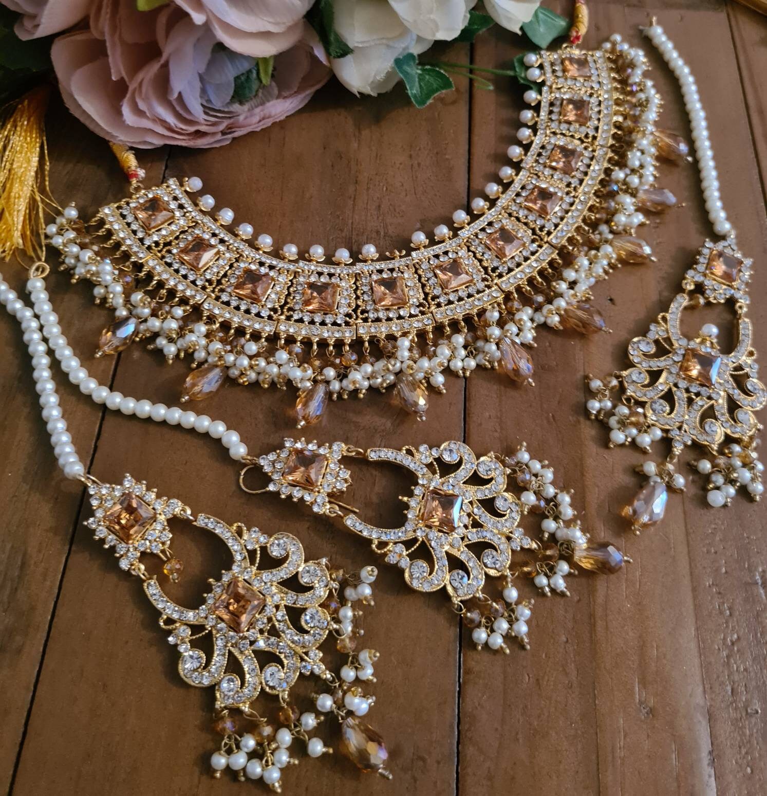 Indian Pakistani jewelry bollywood designer necklace is big Etsy