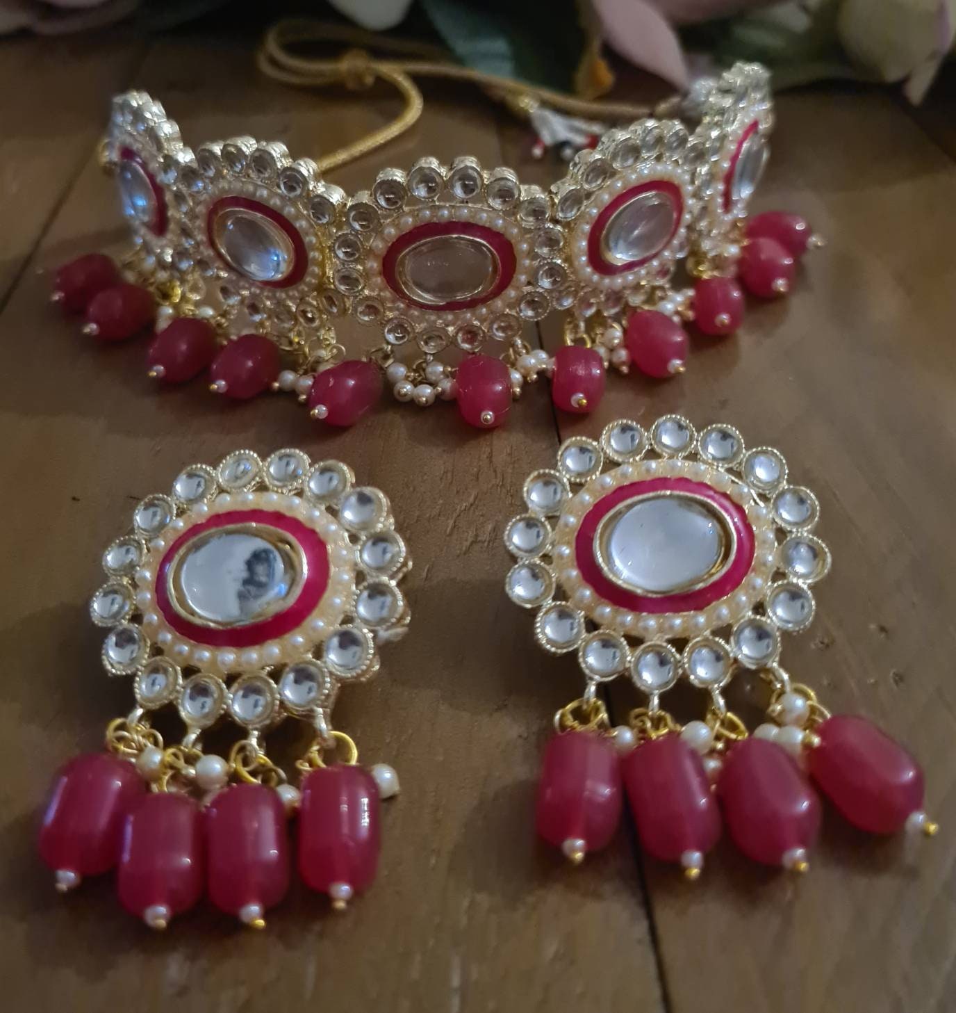 Collar de diseñador de bollywood de joyas paquistaníes indio Etsy