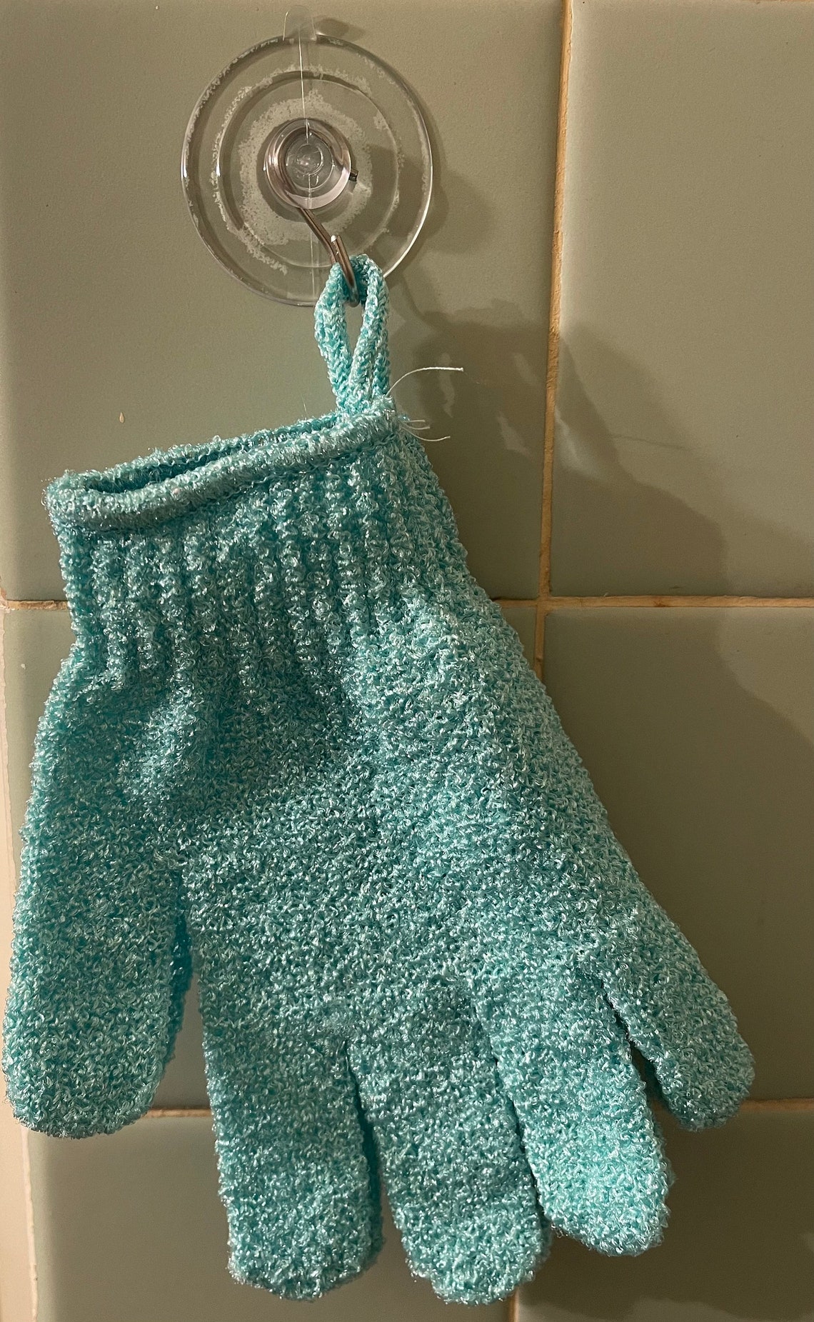 Exfoliating Body Wash Gloves with Suction cup hook Etsy