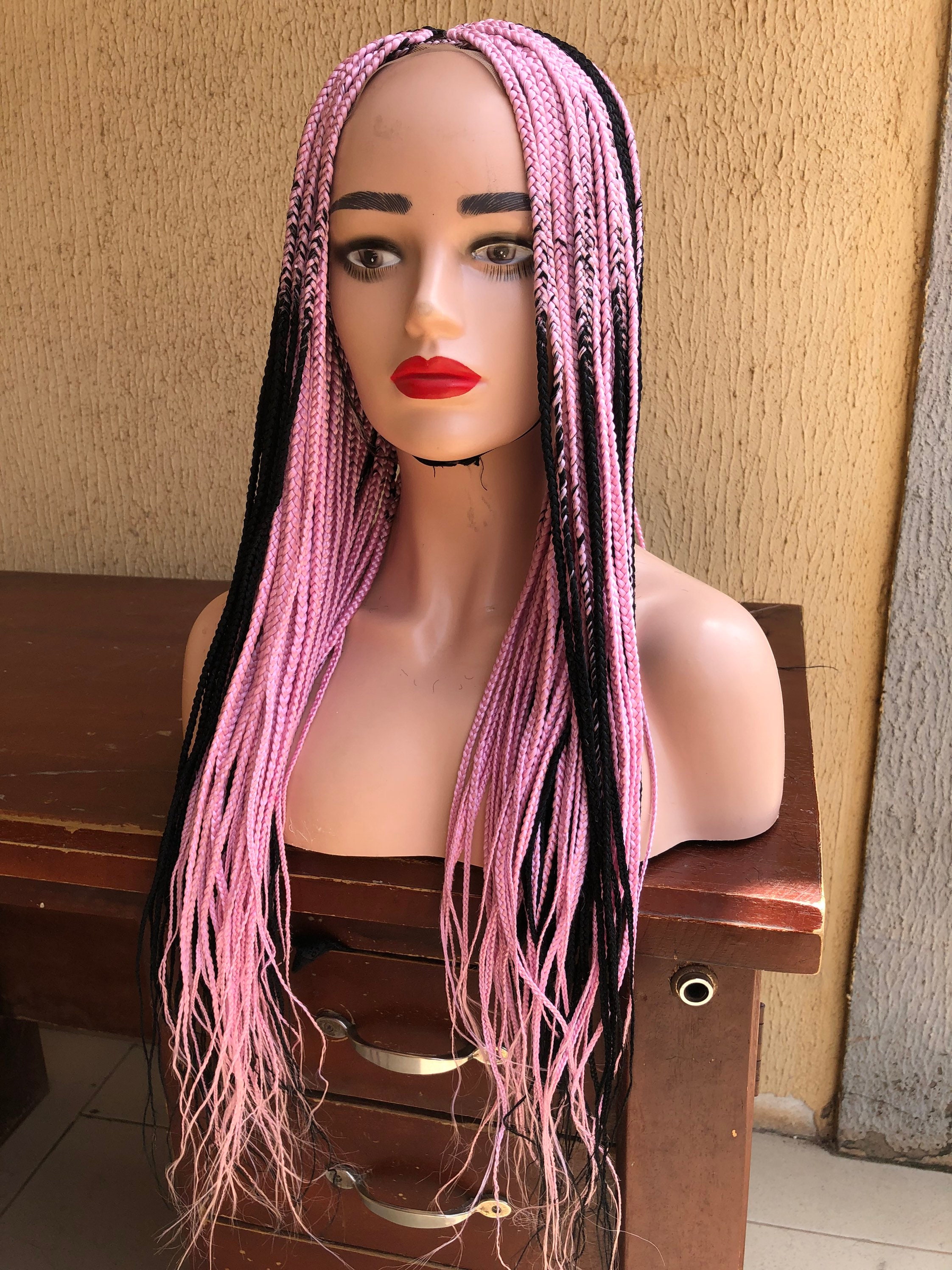 Pink and 2024 black braids