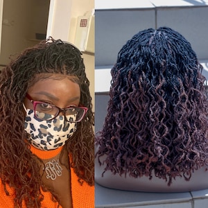 Sister locs full lace handmade skinny ombré locs free shipping